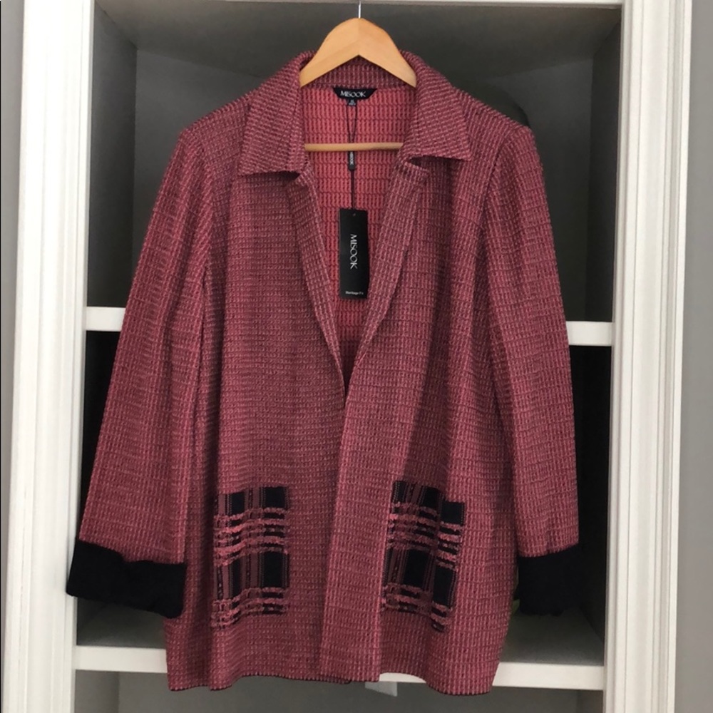 Misook women’s jacket salmon NWT size XL